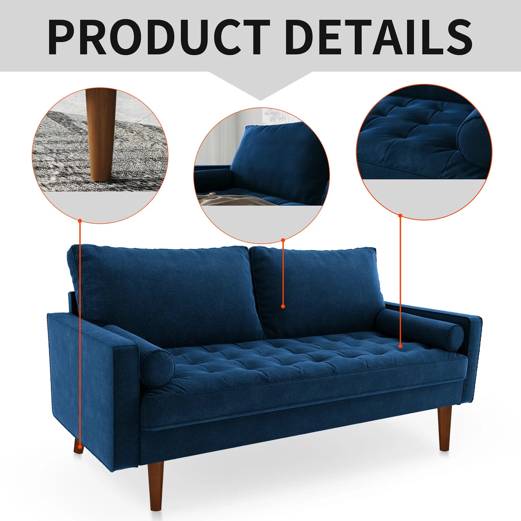 Blue Sleeper Sofa Sectional Couch P689