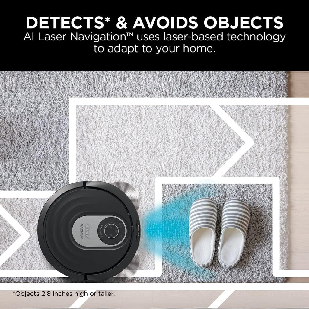 Black Silver LiDAR Navigation Robot Vacuum & Mop P65707