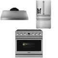 36 Electric Range, Range Hood and Refrigerator D574