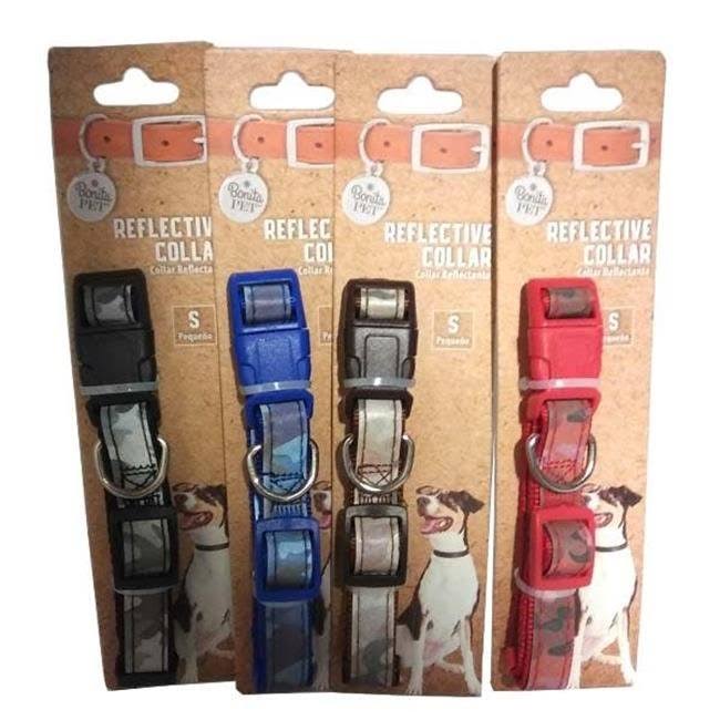 Assorted Small Reflective Dog Collars Case of 96 M378