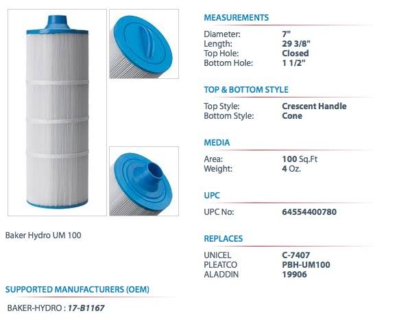 100 Sq. ft. Filter Cartridge B975