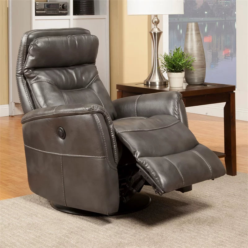Black Polyester Manual Swivel Glider Recliner L940
