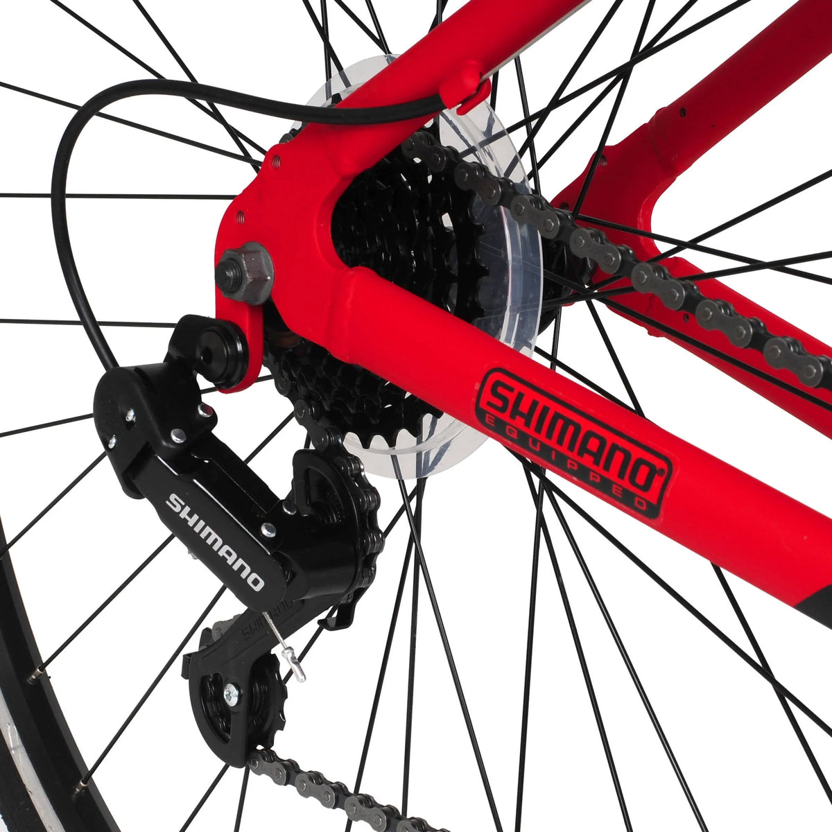 700c Men's Black and Red Hybrid Bike R8519
