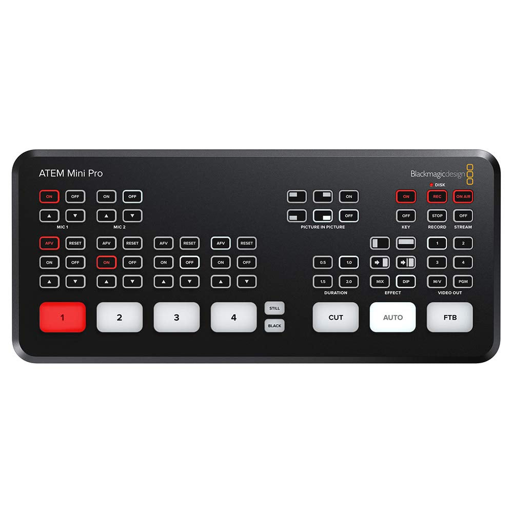 ATEM Mini Pro HDMI Live Stream Switcher with 6' High-Speed HDMI Cable & 10-Pack Straps Bundle J90315