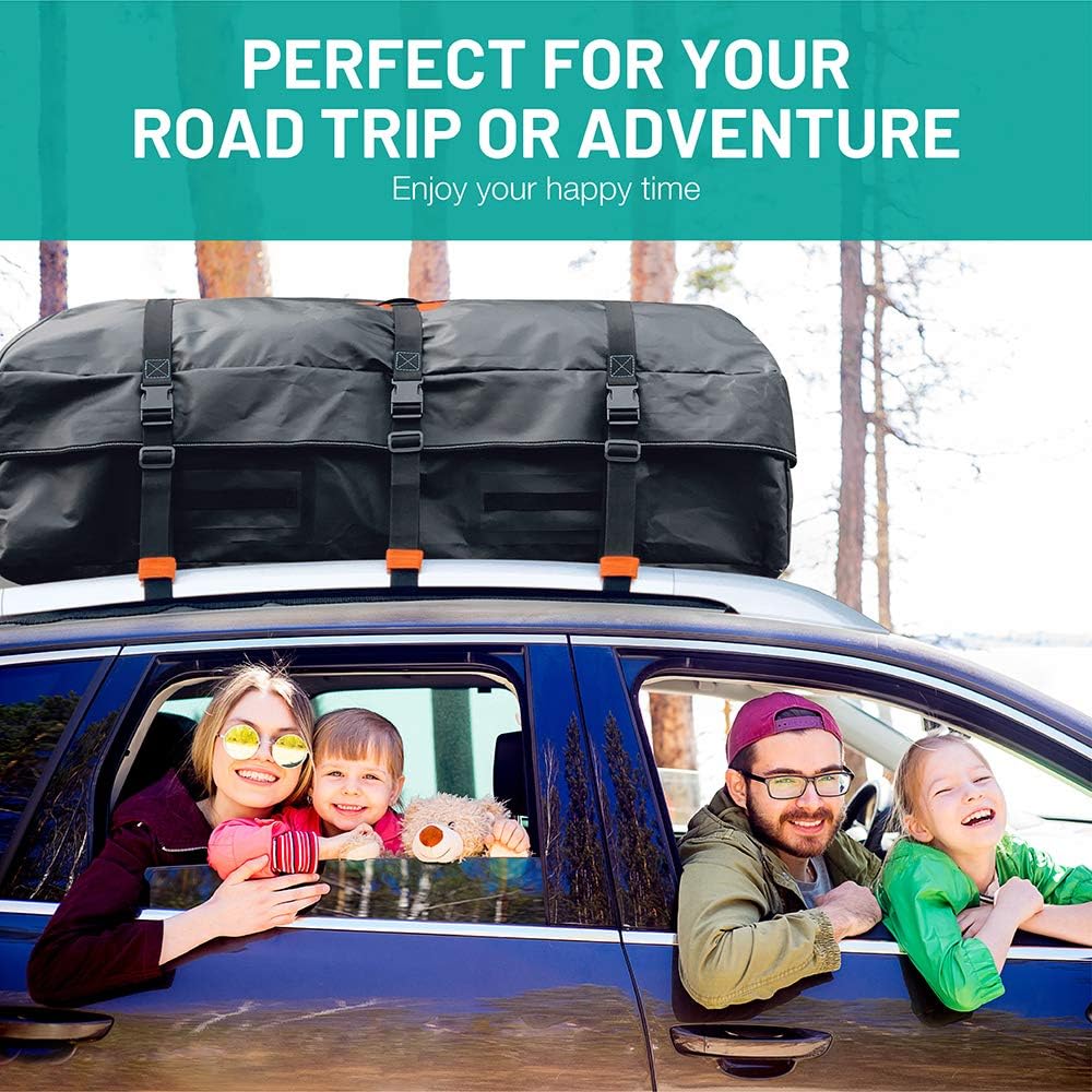 16 Cubic Feet Waterproof Nylon Roof Cargo Carrier Bag B6798