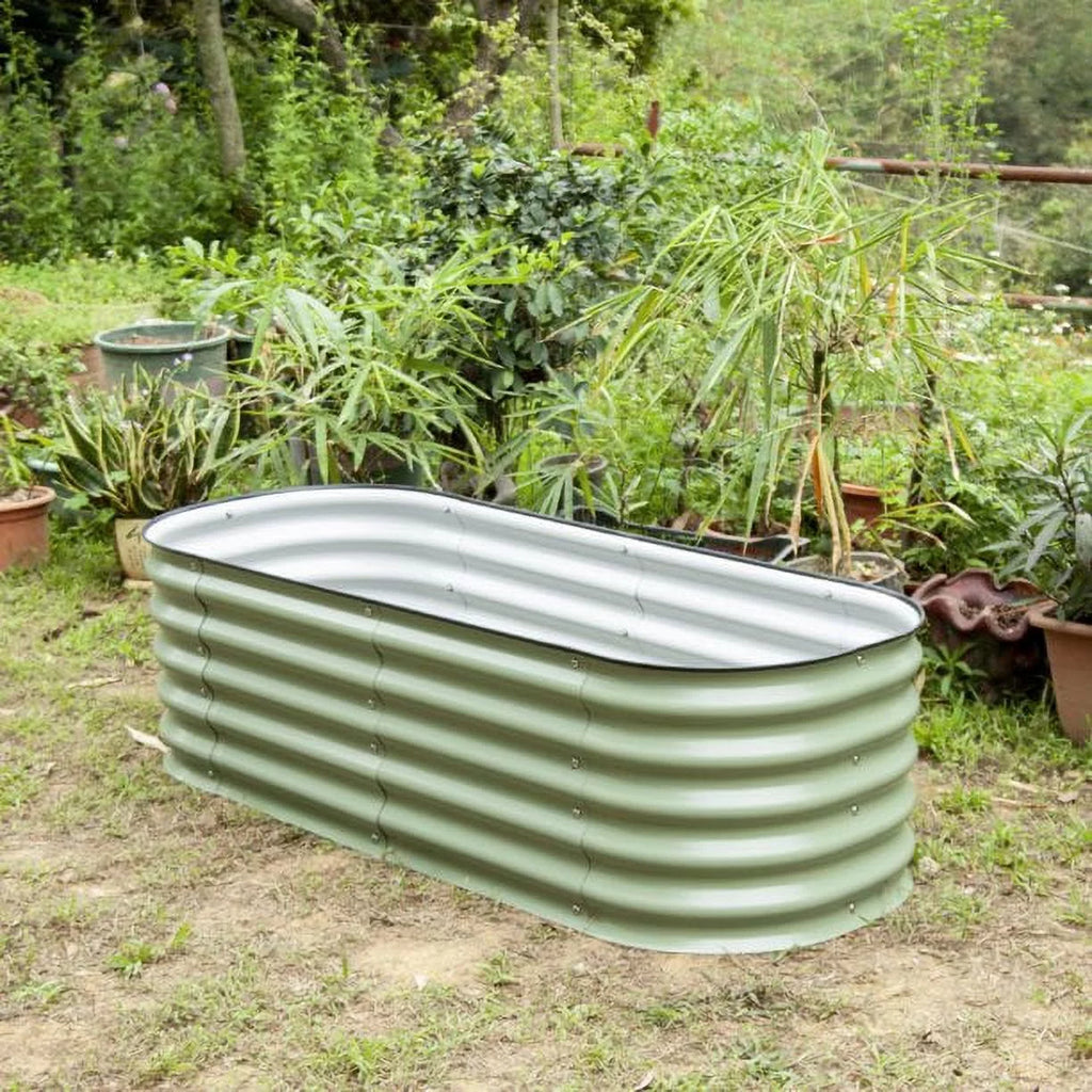 17" Tall 5'X2' Metal Corrugated Raised Garden Bed Kit U3816