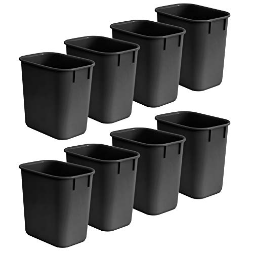Plastic Wastebasket 3.25 Gallon Set of 8 O700