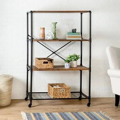 Rolling Etagere Bookcase N574