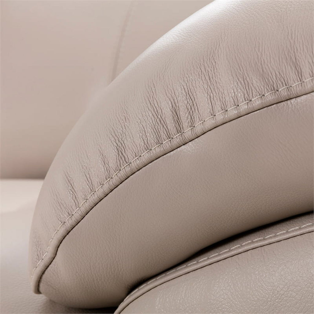 Light Gray Italian Leather Chair S229933