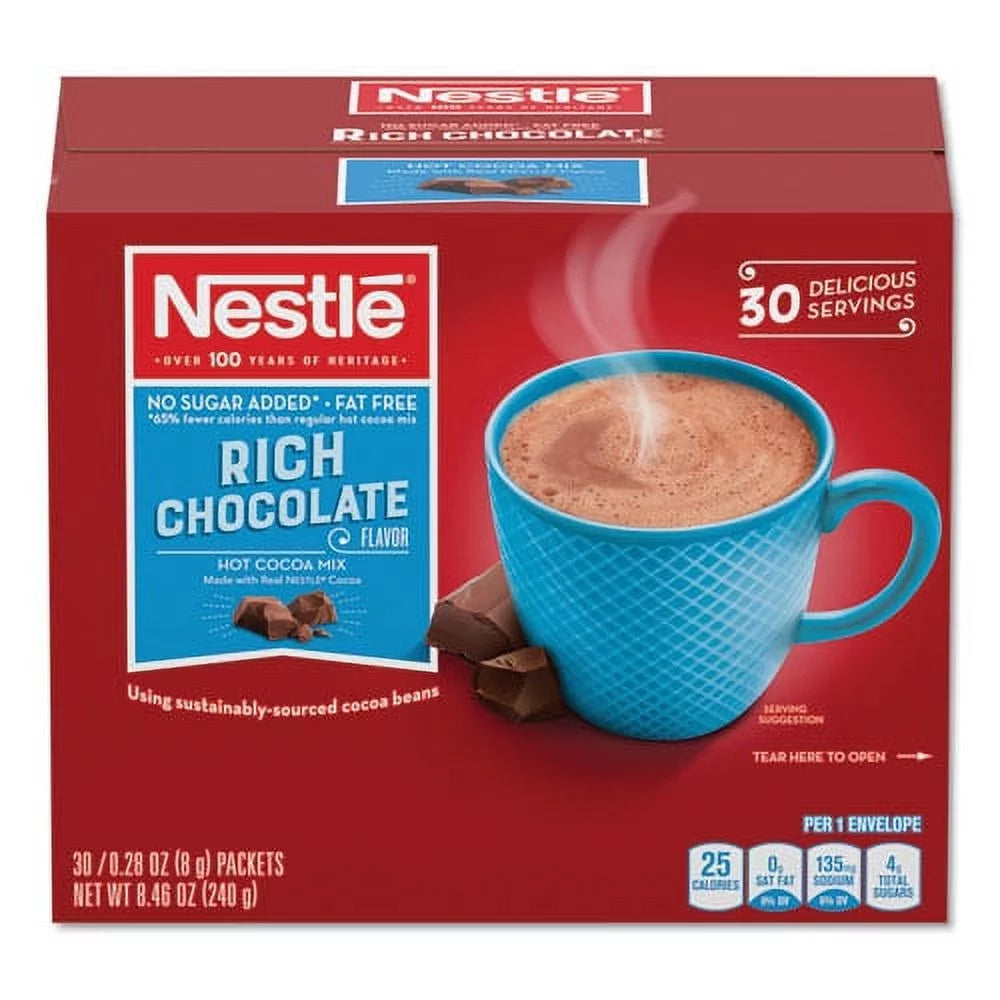 Hot Cocoa Mix Envelopes, 0.28 Oz Packet, 5 Boxes Q852223