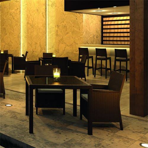 3 Piece Brown Wickerlook Casual Seating Set Q938