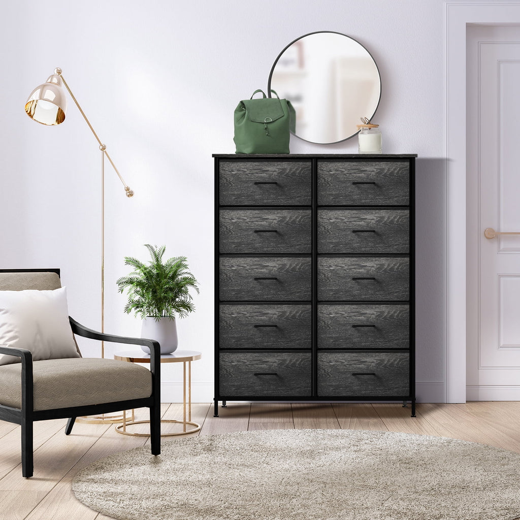 10 Drawer Faux Wood Storage Dresser V415876