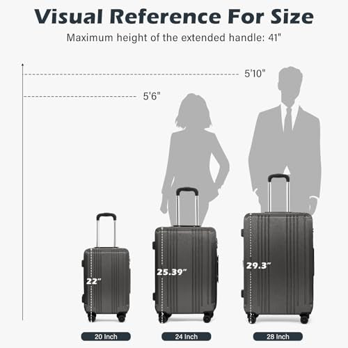 Lightweight Hardshell Spinner Luggage with TSA Lock 20in 24in 28in Q535180