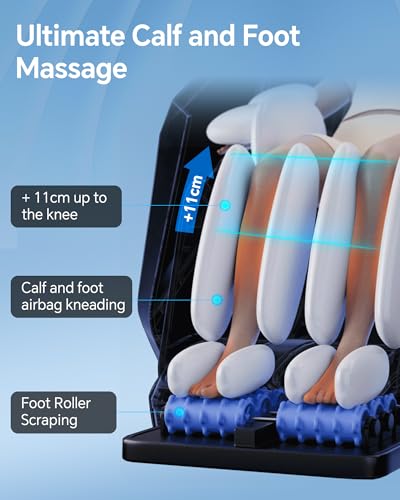 White Zero Gravity Full Body Massage Chair with Heat P39320