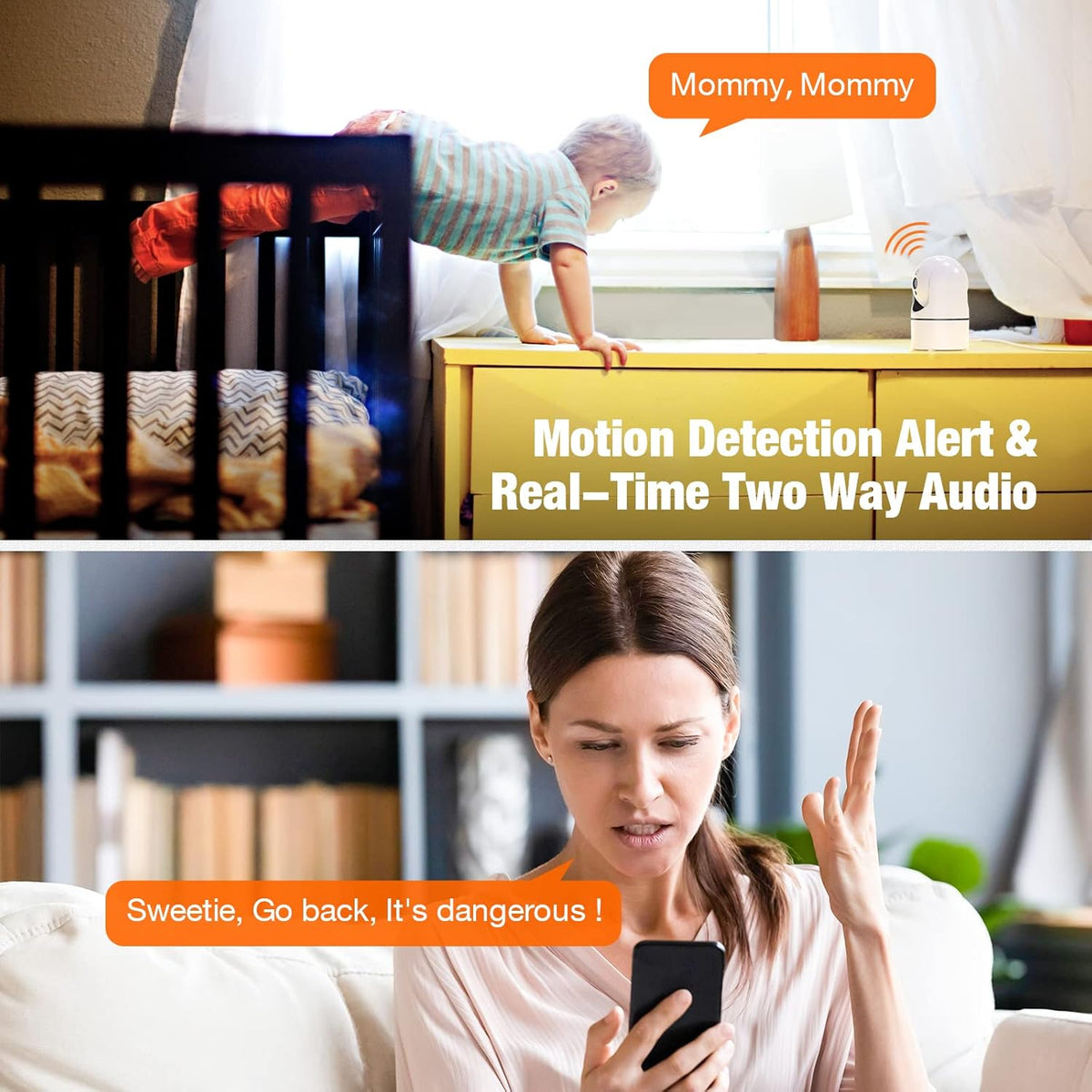 2K Security Camera with Night Vision, 2-Way Audio, Pack of 2 F820
