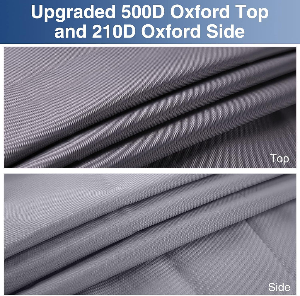 Upgraded Waterproof 500D Travel Trailer Cover with 4 Tire Covers, Tongue Jack Cover B33962