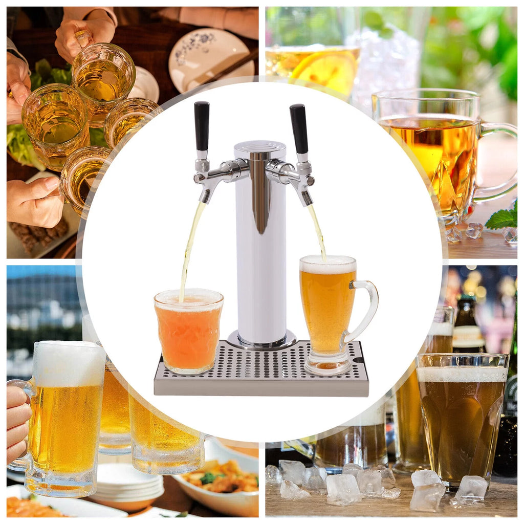 Stainless Steel Beer Tower Kit with Dual Gauge Regulator F308