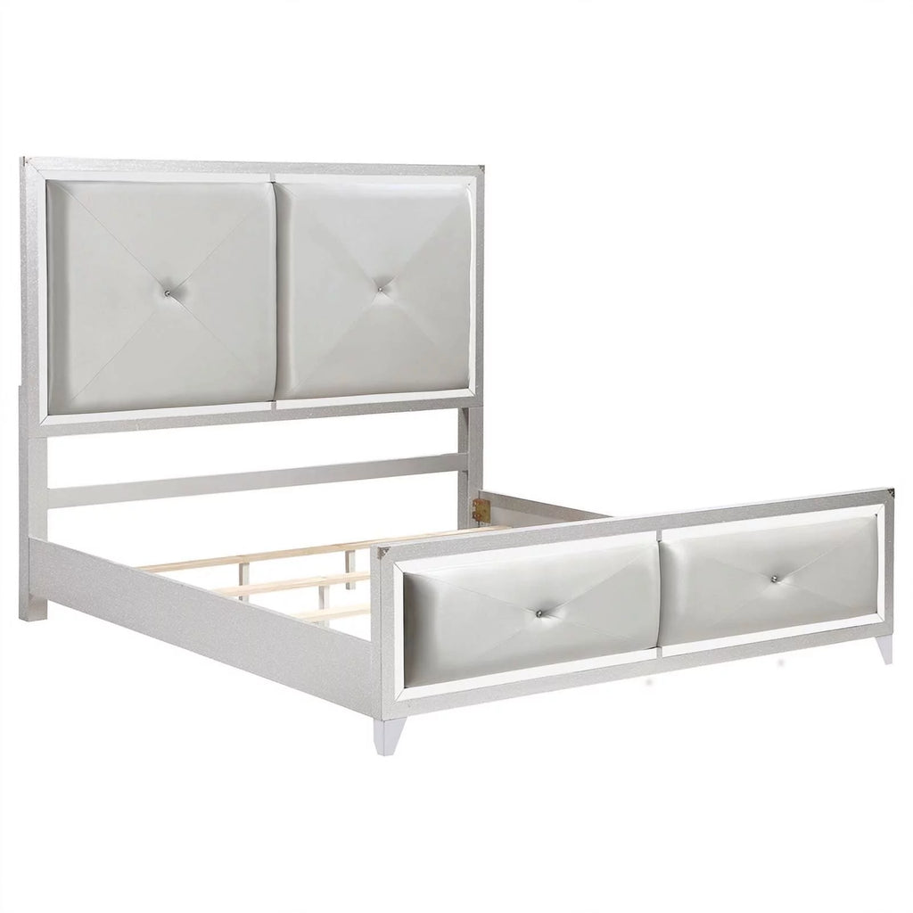 4-piece Wood Tufted California King Bedroom Set X5467