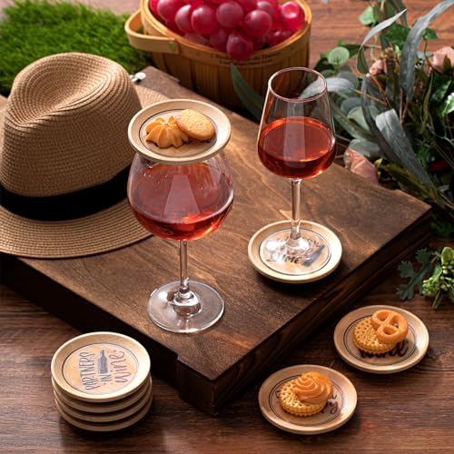 8 Pcs Wine Glass Charcuterie Topper Plates C686568