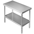 Stainless Steel Prep Table 48 x 18 x 34 Inch U186