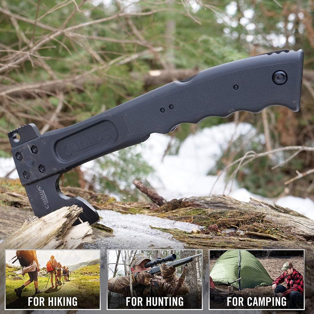Black Hatchet with Folding Saw & Sheath O823485