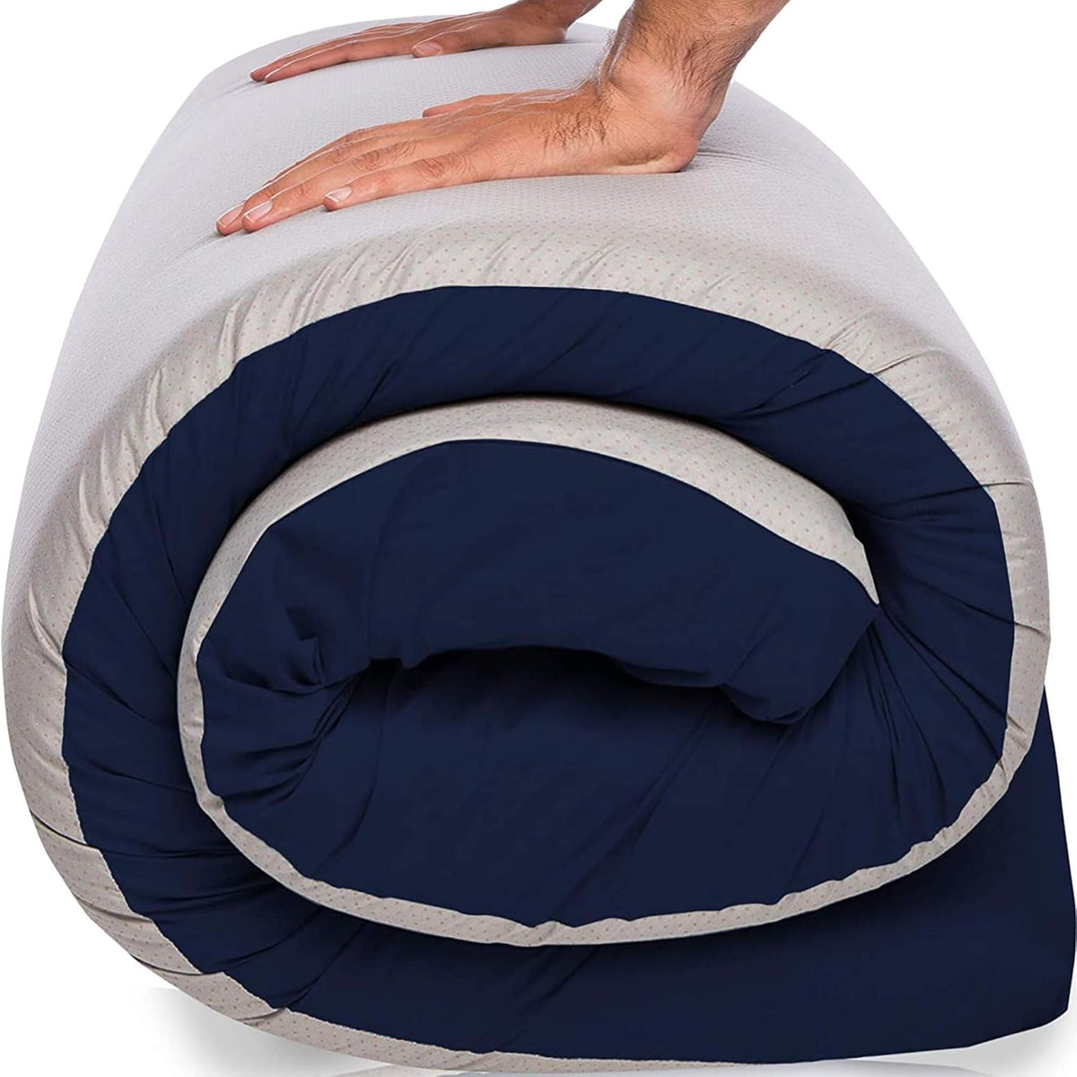 Twin Memory Foam Foldable Floor Mattress with Travel Straps D42729