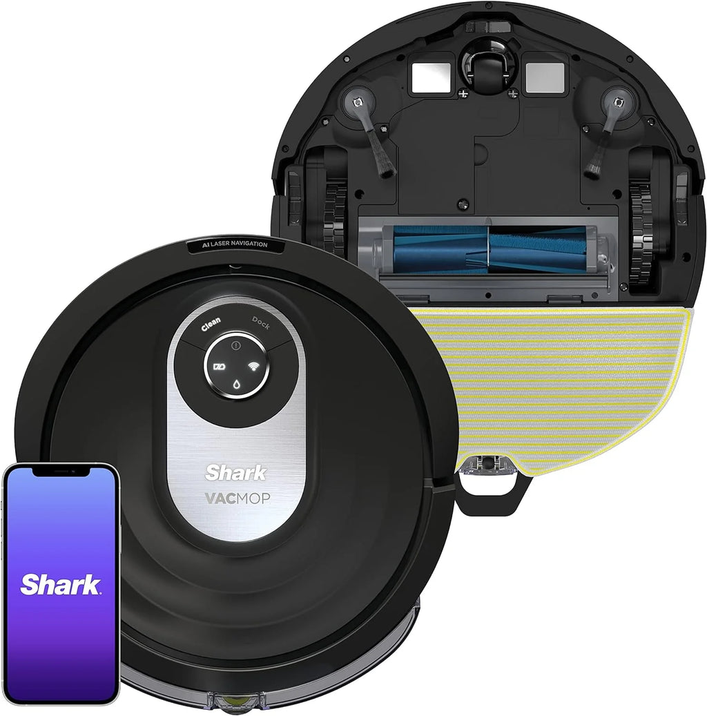 Black Silver LiDAR Navigation Robot Vacuum & Mop P65707