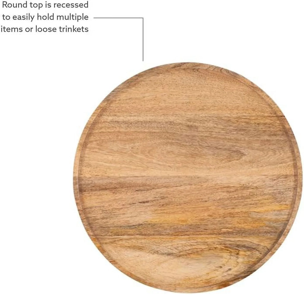 Wood And Aluminum Side Table F75583