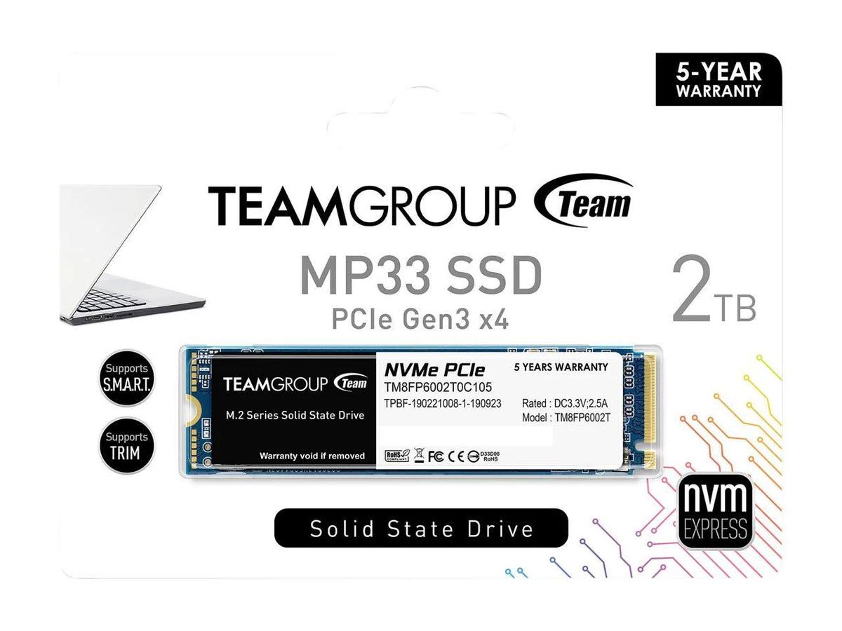 2TB PCIe 3.0 x4 NVMe Internal Solid State Drive (SSD) S329778