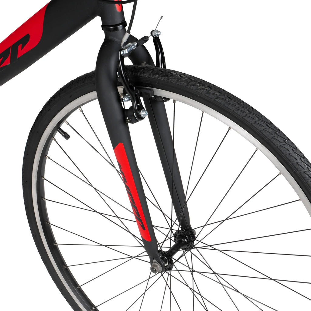 700c Men's Black and Red Hybrid Bike R8519
