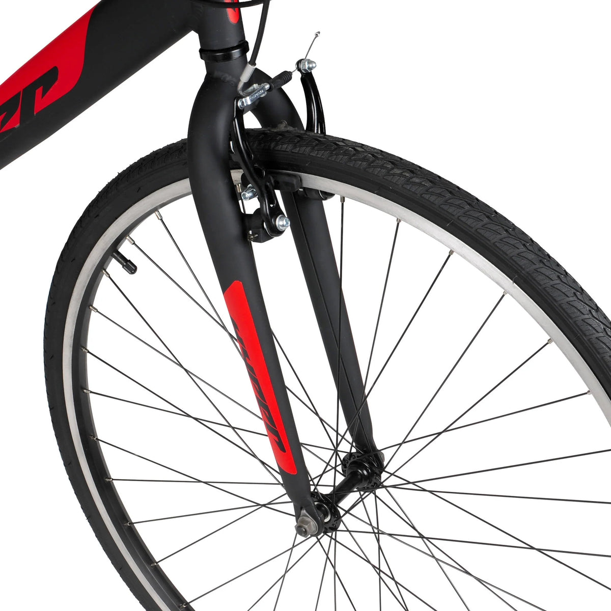 700c Men's Black and Red Hybrid Bike R8519