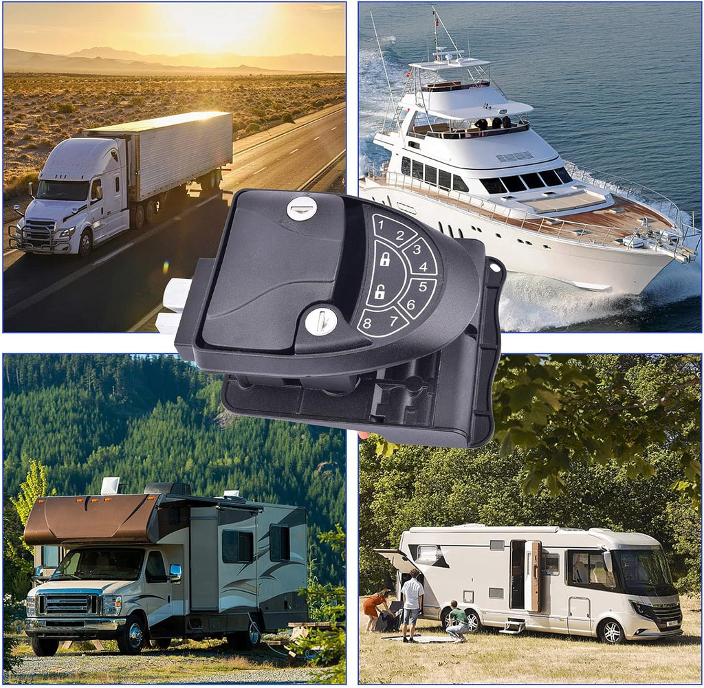Waterproof & Shockproof RV Keyless Entry Door Lock with 2 Key Fobs and Backlit Keypad 100% Metal H818872