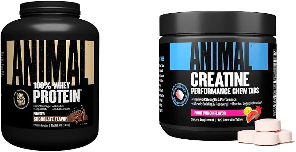 Chocolate Whey Protein Powder and Fruit Punch Creatine Bundle A377144