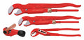 Steel Pipe Wrench Set, Jaw Capacity 1 1/2 in, Overall Length 6 in D1410