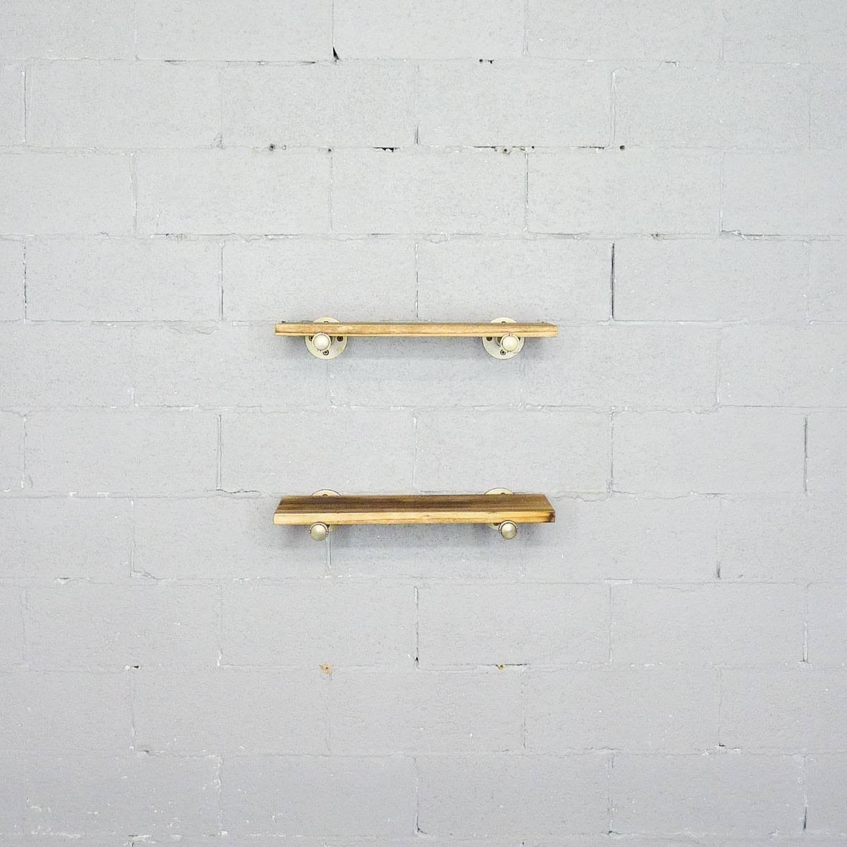 2-Piece Industrial Farmhouse Wall Shelf Set J640
