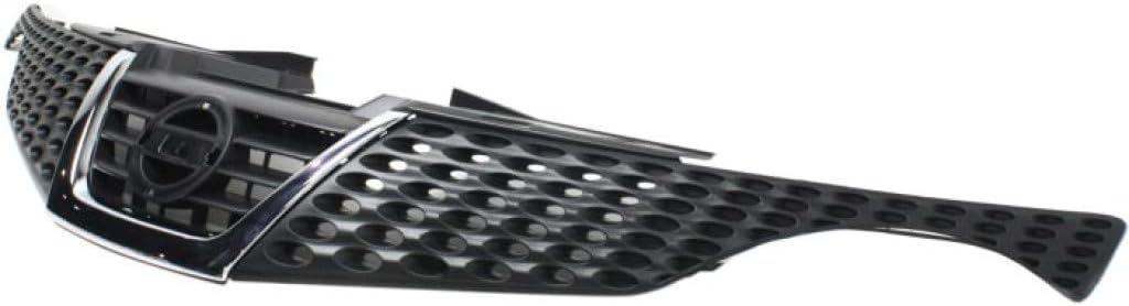 Painted Black Grille Assembly with Chrome Molding Plastic R6910