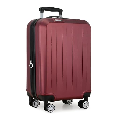 Expandable Hardside Spinner Luggage, Black, 21" Carry-on J909