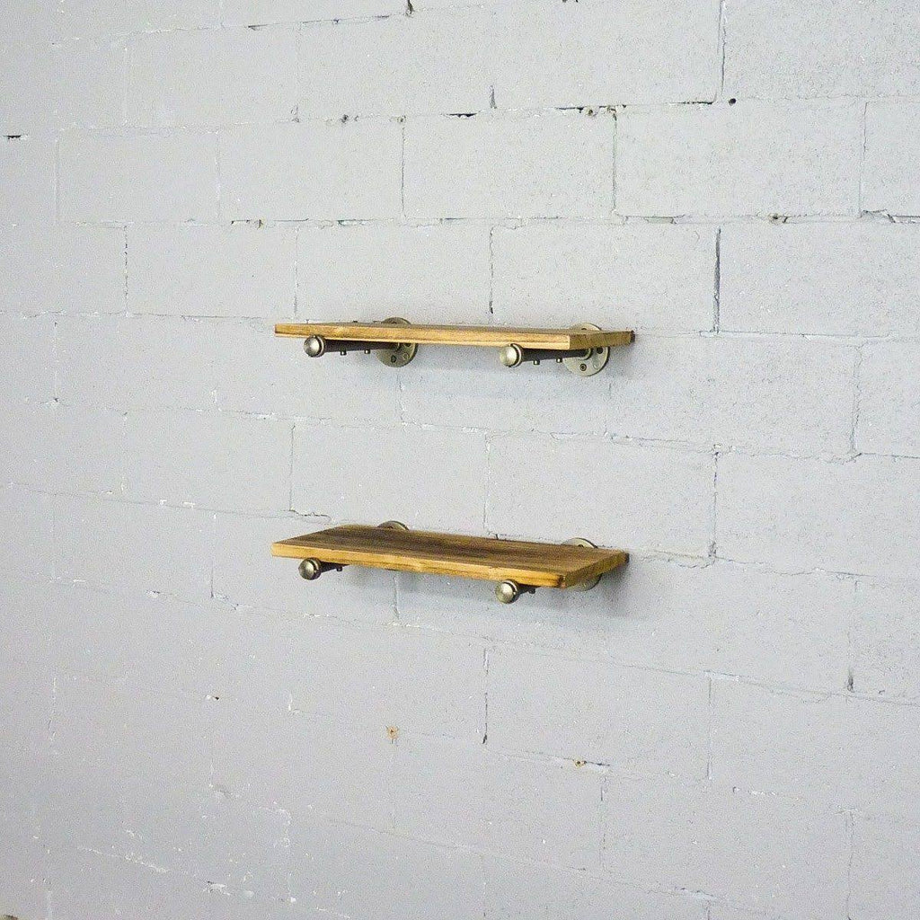 2-Piece Industrial Farmhouse Wall Shelf Set J640