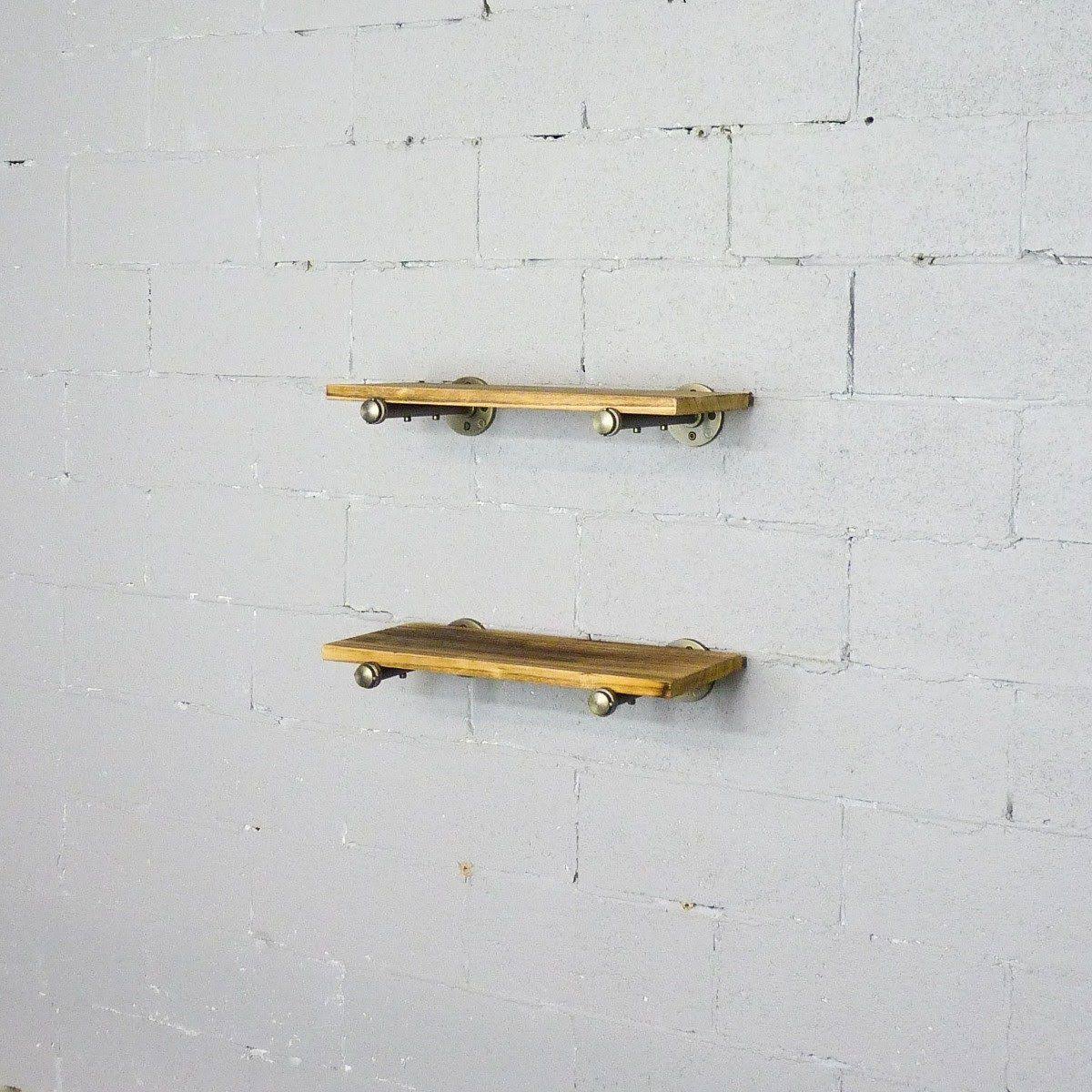 2-Piece Industrial Farmhouse Wall Shelf Set J640