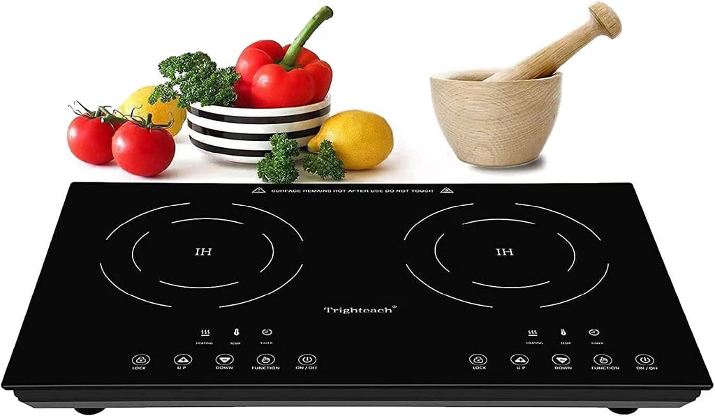 Portable Induction Cooktop Double Burner 1800W Electric Stove with Digital Touch Sensor and Kids Safety Lock X92341