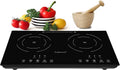 Portable Induction Cooktop Double Burner 1800W Electric Stove with Digital Touch Sensor and Kids Safety Lock X92341