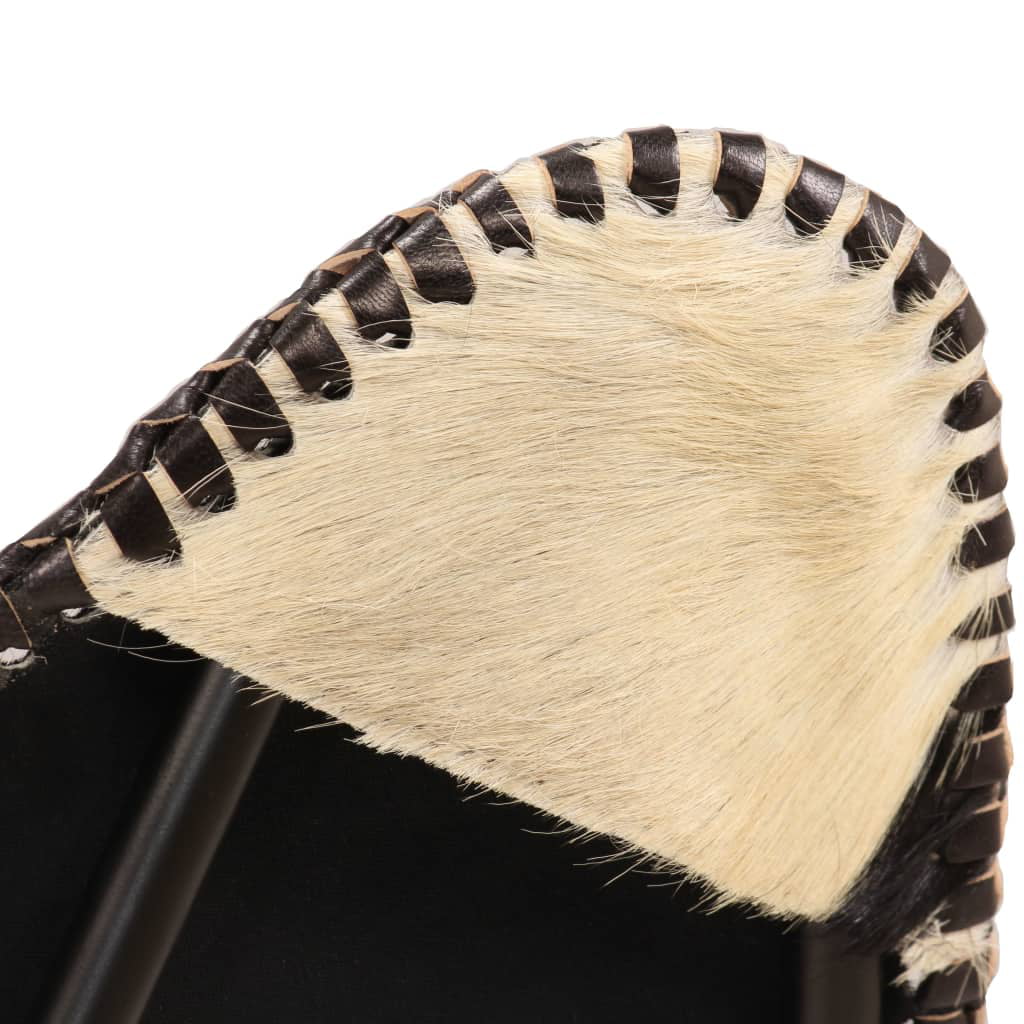 Black and White Goat Leather Butterfly Chair O379515