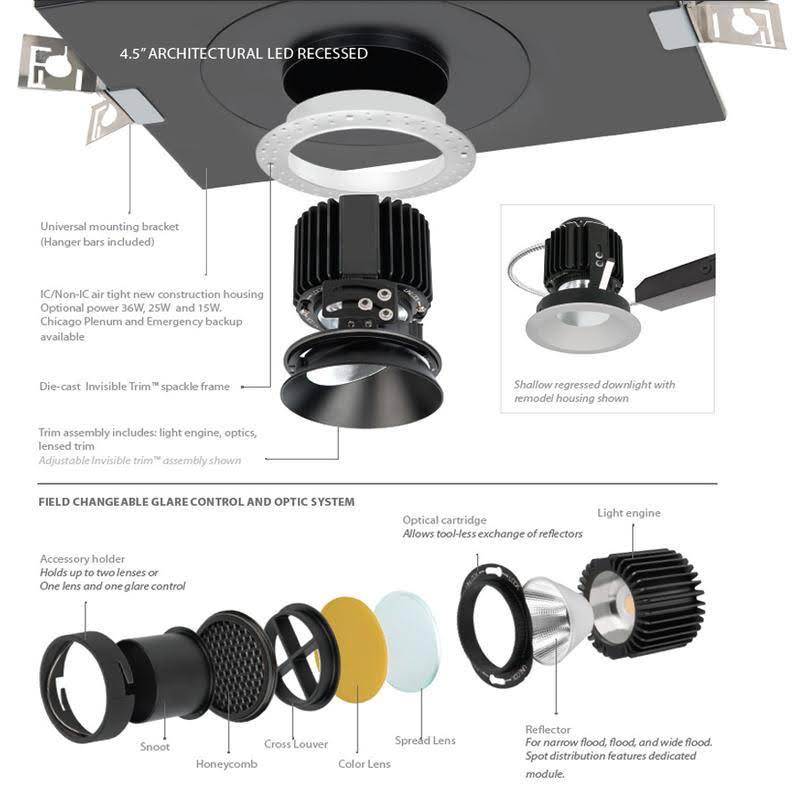 Black Invisible Trim LED Module Q6997
