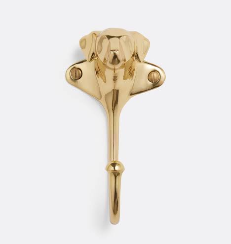 Cast Brass Dog Hook N5742