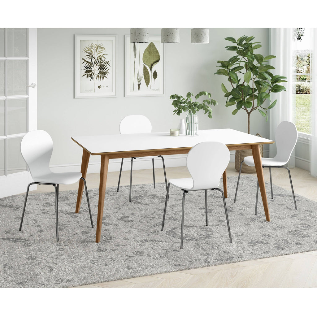 White/Natural Rectangular Dining Table Y35339