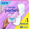 Regular Unscented Feminine Pads with Wings 66 Count V827